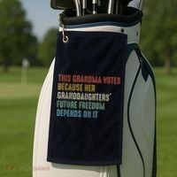 This Grandma Votes Because Her Granddaughters Future Freedom Golf Towel thumb 2