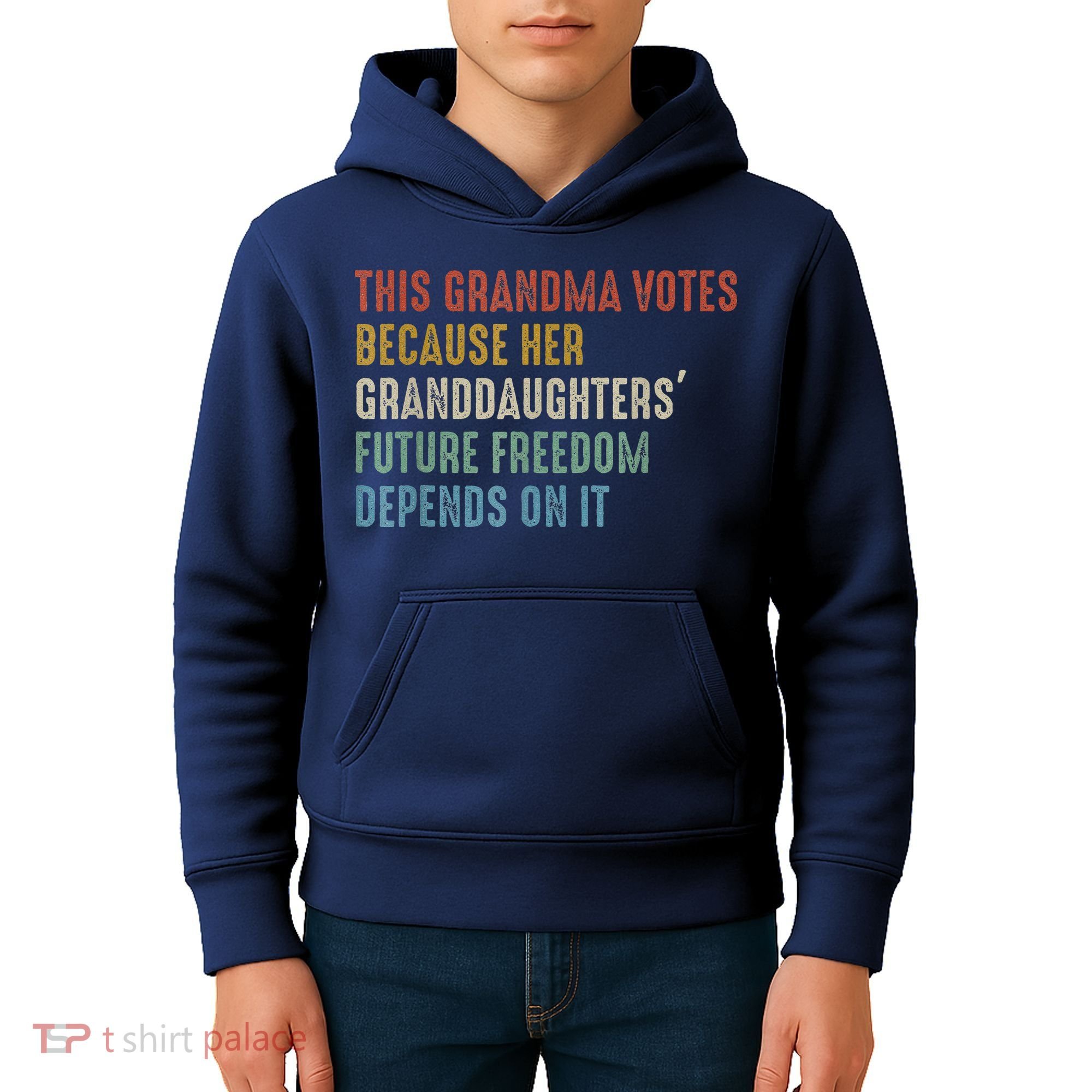 This Grandma Votes Because Her Granddaughters Future Freedom Kids Hoodie