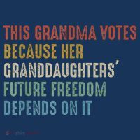 This Grandma Votes Because Her Granddaughters Future Freedom Kids Hoodie thumb 5