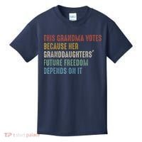 This Grandma Votes Because Her Granddaughters Future Freedom Kids T-Shirt thumb 0