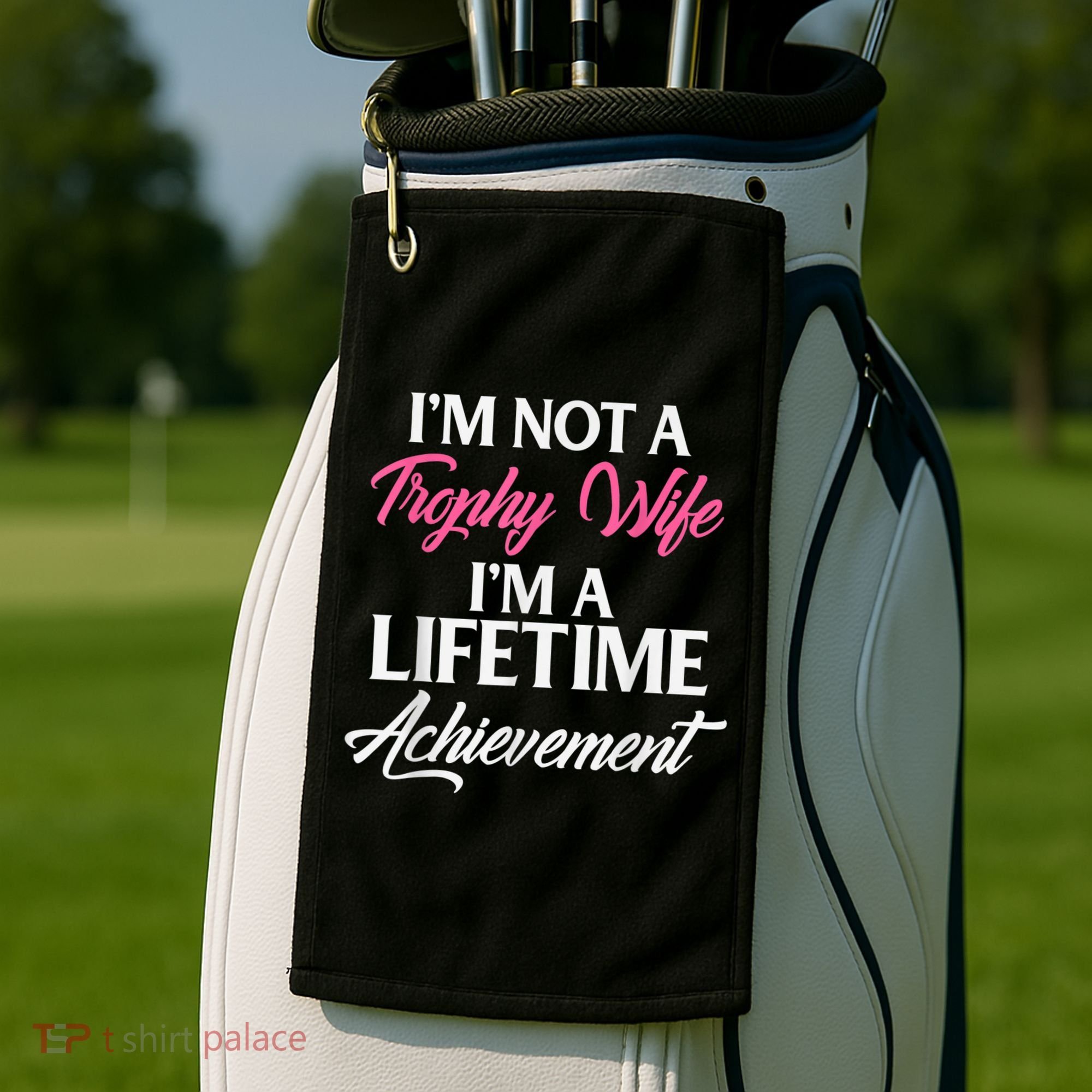 Trophy Gaming Wife Funny Mother Golf Towel
