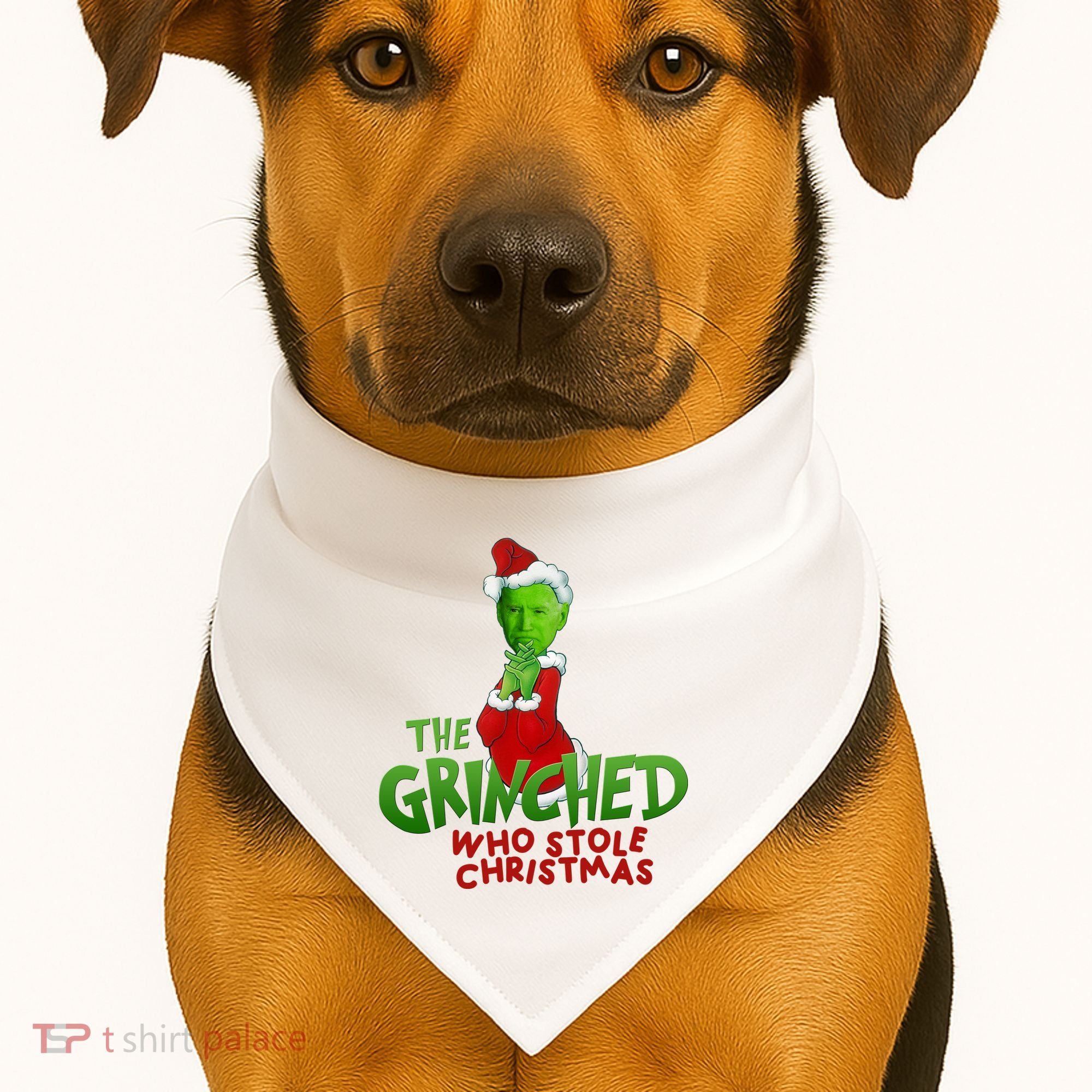 The Grinched Who Stole Christmas Funny Joe Biden USA-Made Doggie Bandana