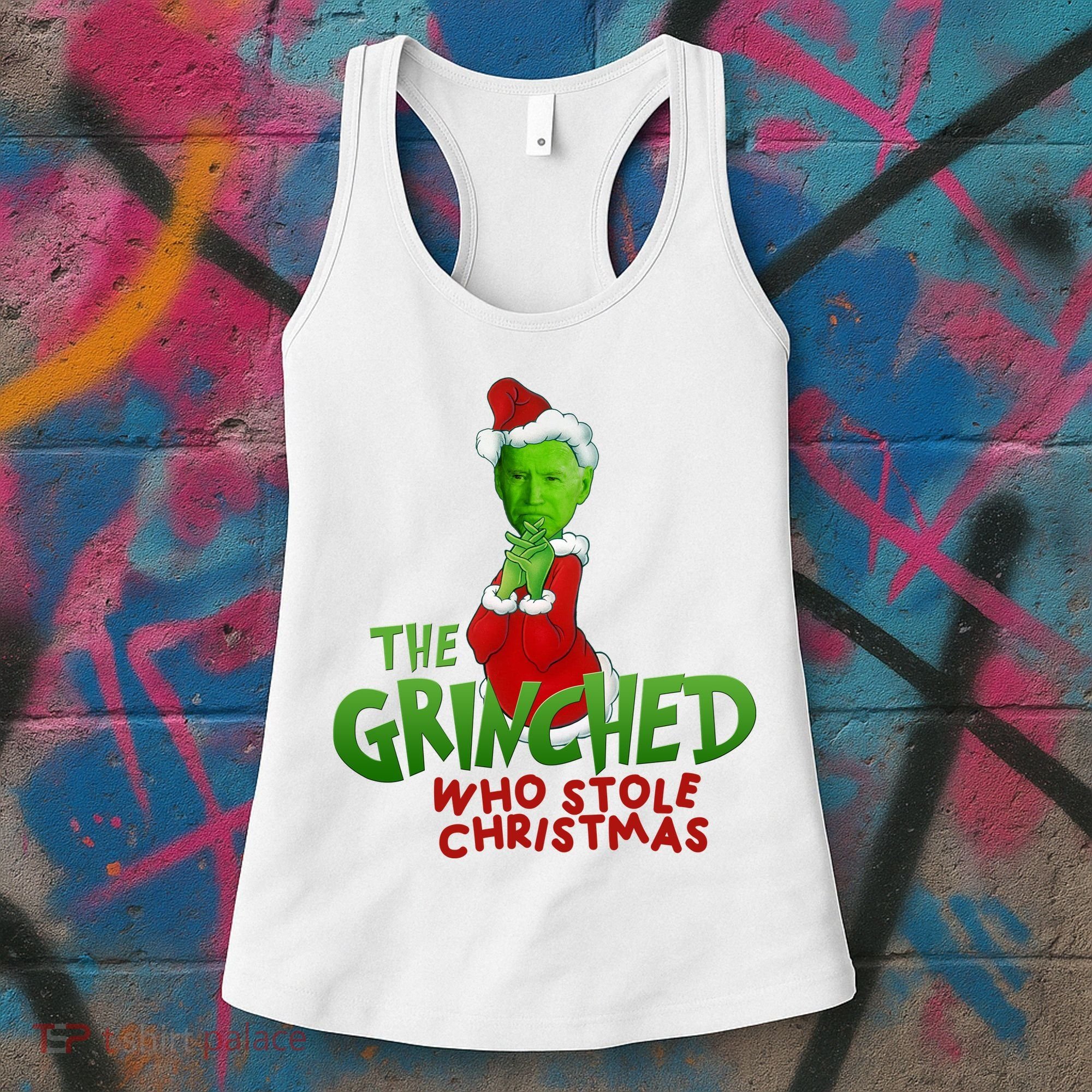 The Grinched Who Stole Christmas Funny Joe Biden Women's Tank Top