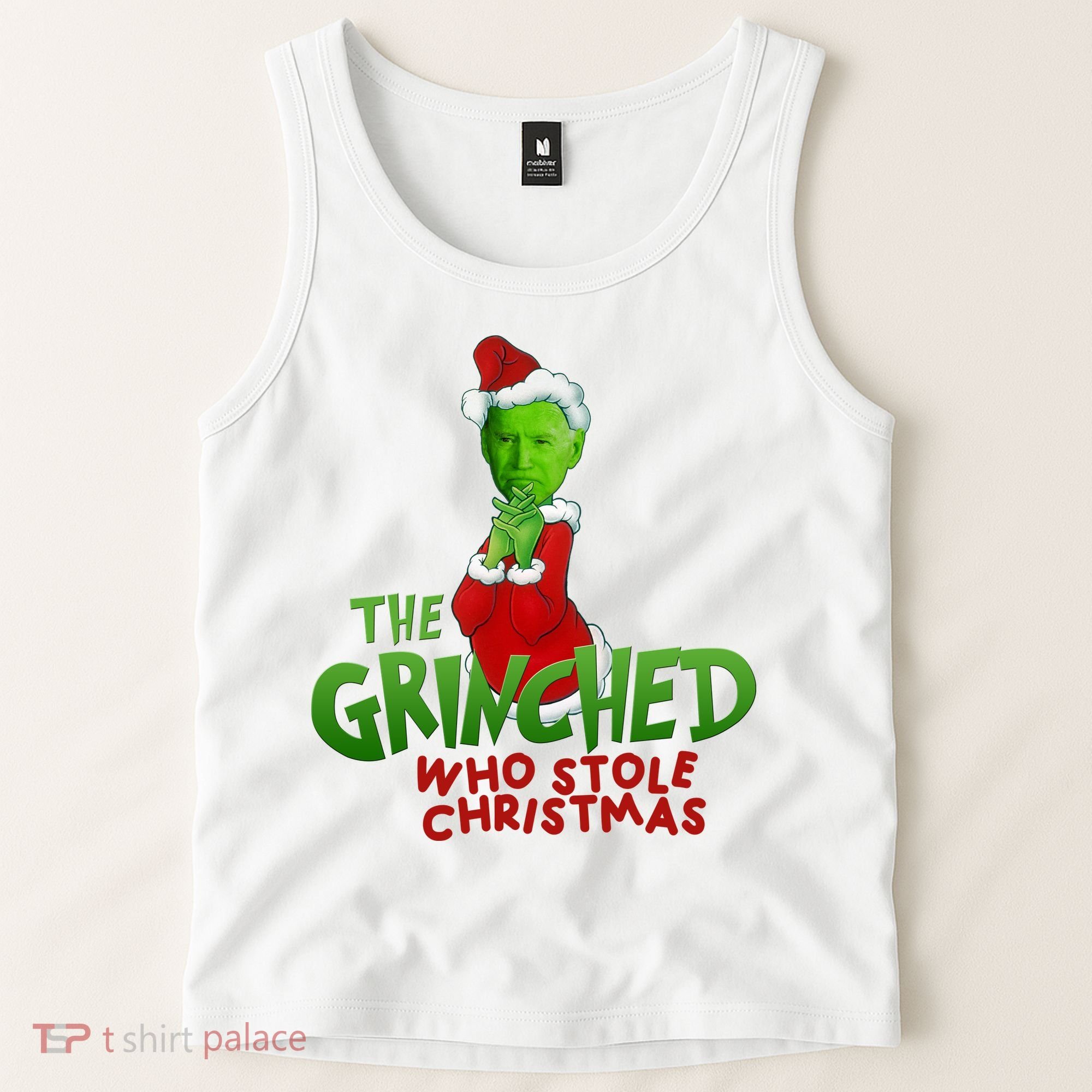 The Grinched Who Stole Christmas Funny Joe Biden Tank Top