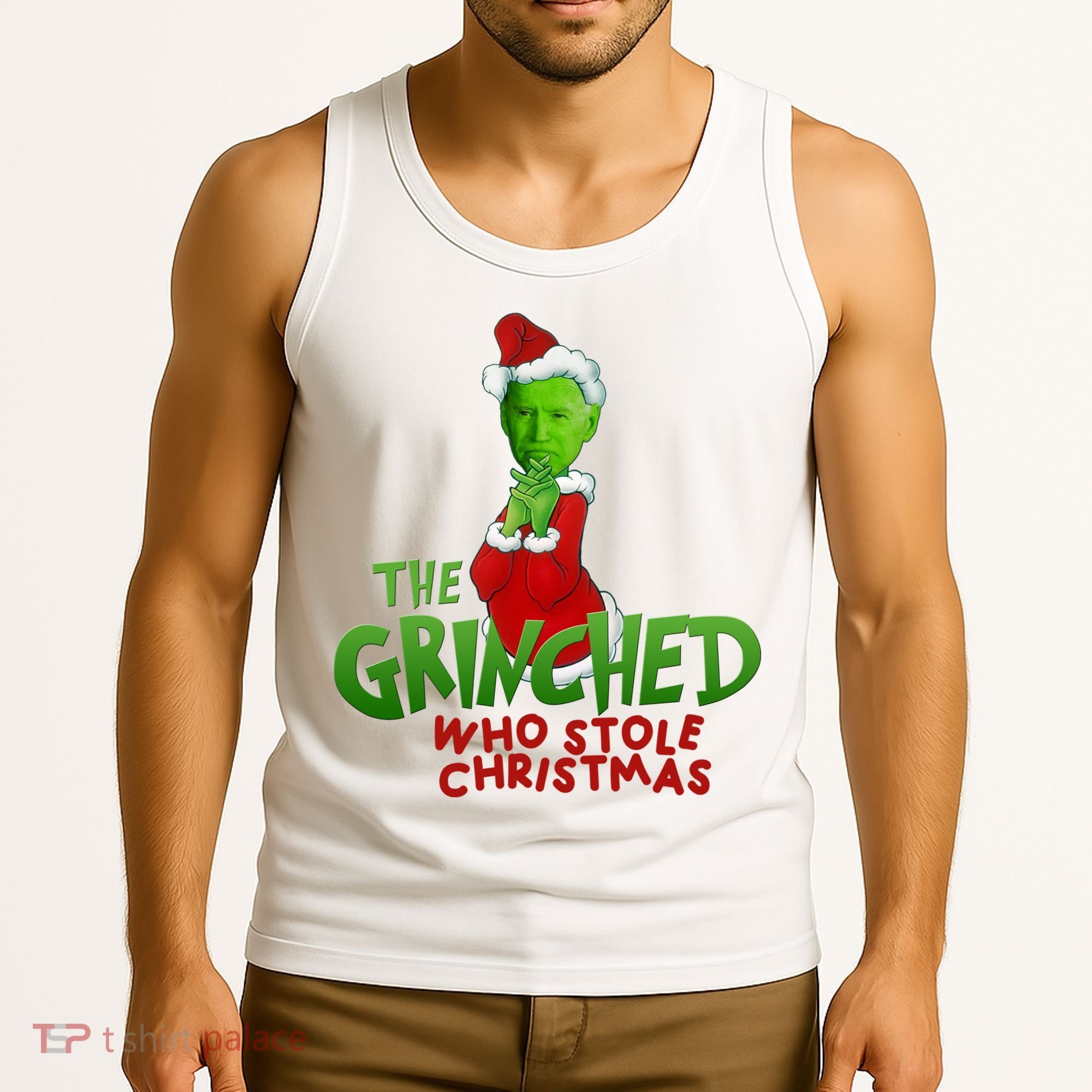 The Grinched Who Stole Christmas Funny Joe Biden Tank Top
