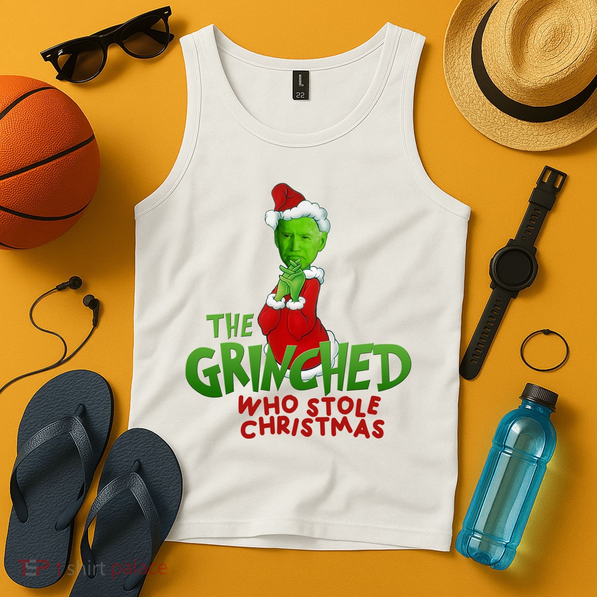 The Grinched Who Stole Christmas Funny Joe Biden Tank Top