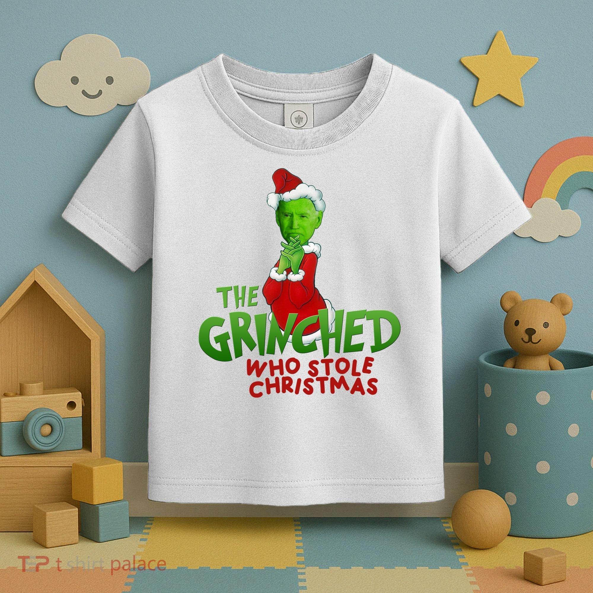 The Grinched Who Stole Christmas Funny Joe Biden Toddler T-Shirt
