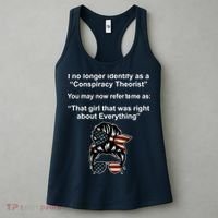 The Girl Who Was Right About Everything Conspiracy Theorist USA Women's Tank Top thumb 3