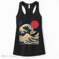 The Great Wave Off Kanagawa Capybara Surfing Japanese Otaku Women's Tank Top thumb 0
