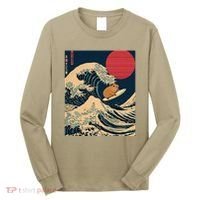 The Great Wave Off Kanagawa Capybara Surfing Japanese Otaku Long Sleeve Shirt thumb 0