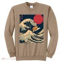 The Great Wave Off Kanagawa Capybara Surfing Japanese Otaku Sweatshirt thumb 0