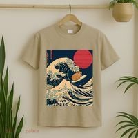 The Great Wave Off Kanagawa Capybara Surfing Japanese Otaku T-Shirt thumb 2