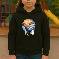The Great Whale Copy Kids Hoodie thumb 3