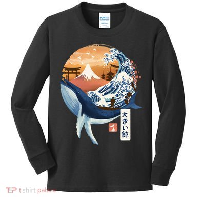 The Great Whale Copy Kids Long Sleeve Shirt
