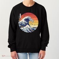 The Great Wave Kanagawa Hokusai Japanese Retro Women's Sweatshirt thumb 0