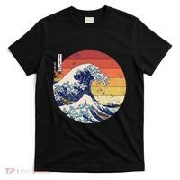 The Great Wave Kanagawa Hokusai Japanese Retro T-Shirt thumb 0