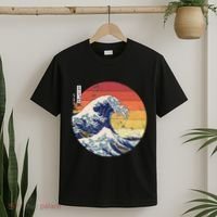 The Great Wave Kanagawa Hokusai Japanese Retro T-Shirt thumb 2
