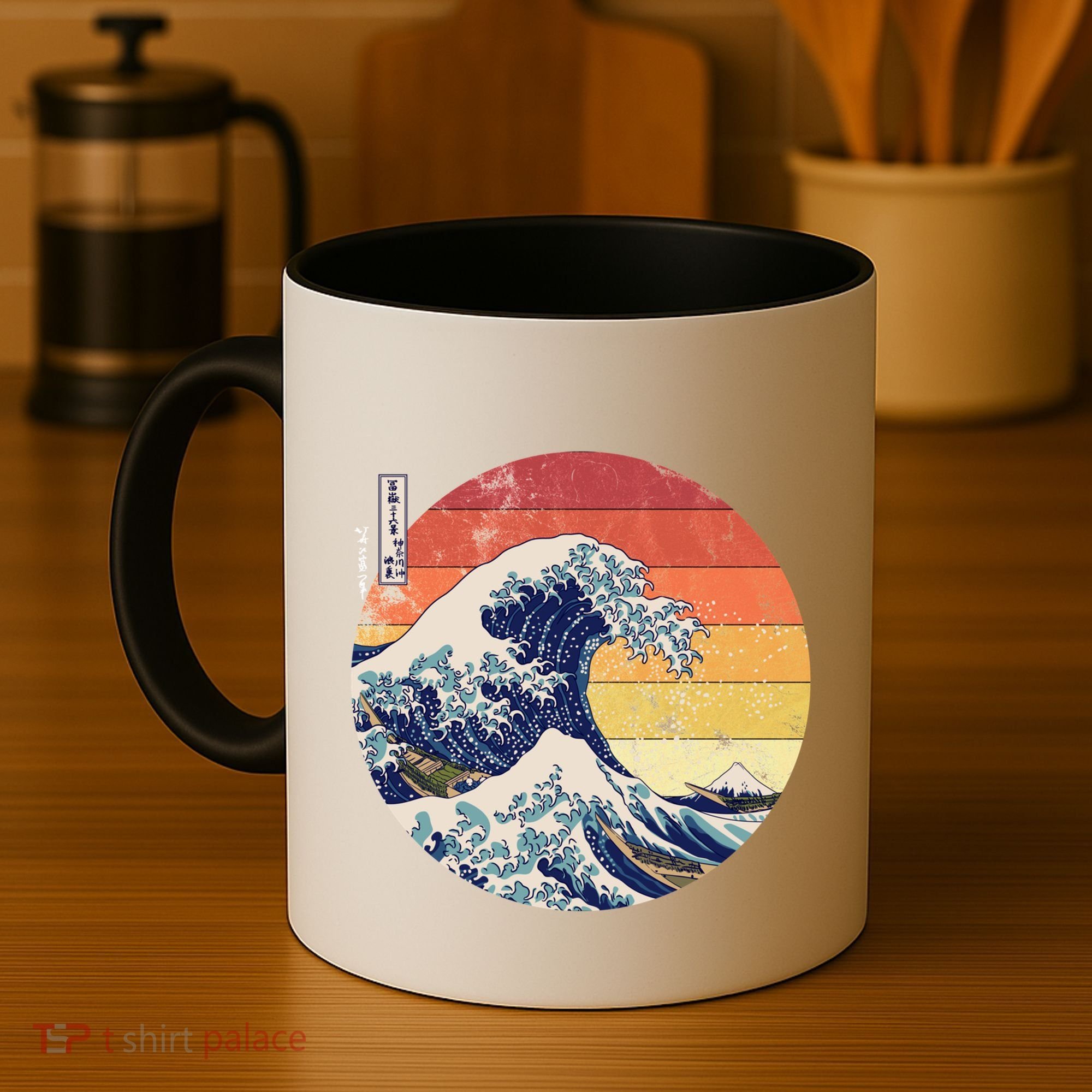 The Great Wave Kanagawa Hokusai Japanese Retro Coffee Mug