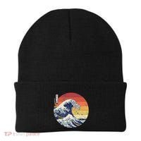 The Great Wave Kanagawa Hokusai Japanese Retro Beanie thumb 0