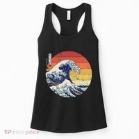 The Great Wave Kanagawa Hokusai Japanese Retro Women's Tank Top thumb 0