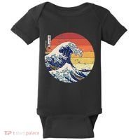The Great Wave Kanagawa Hokusai Japanese Retro Baby Bodysuit thumb 0