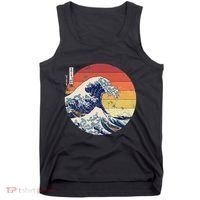 The Great Wave Kanagawa Hokusai Japanese Retro Tank Top thumb 0
