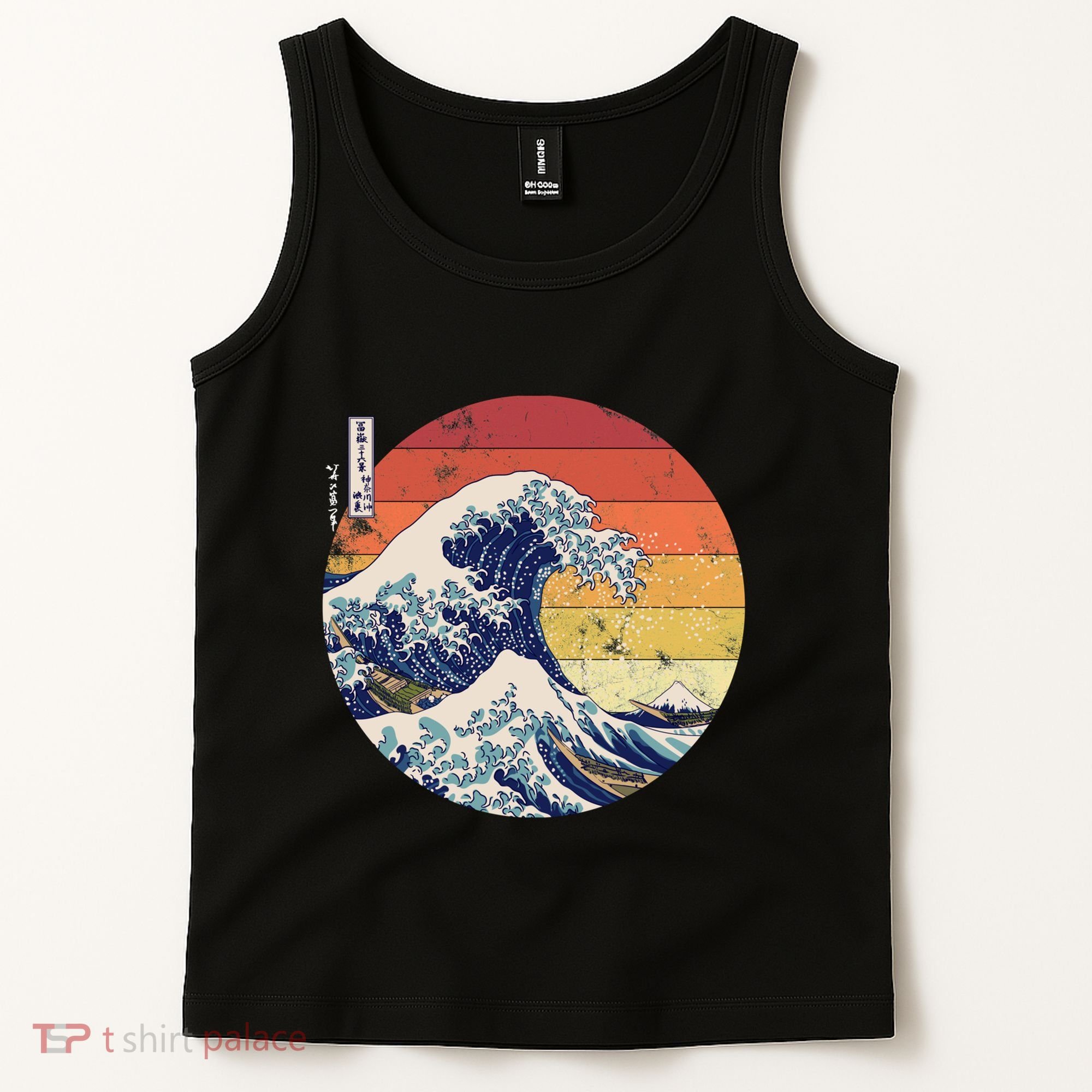 The Great Wave Kanagawa Hokusai Japanese Retro Tank Top