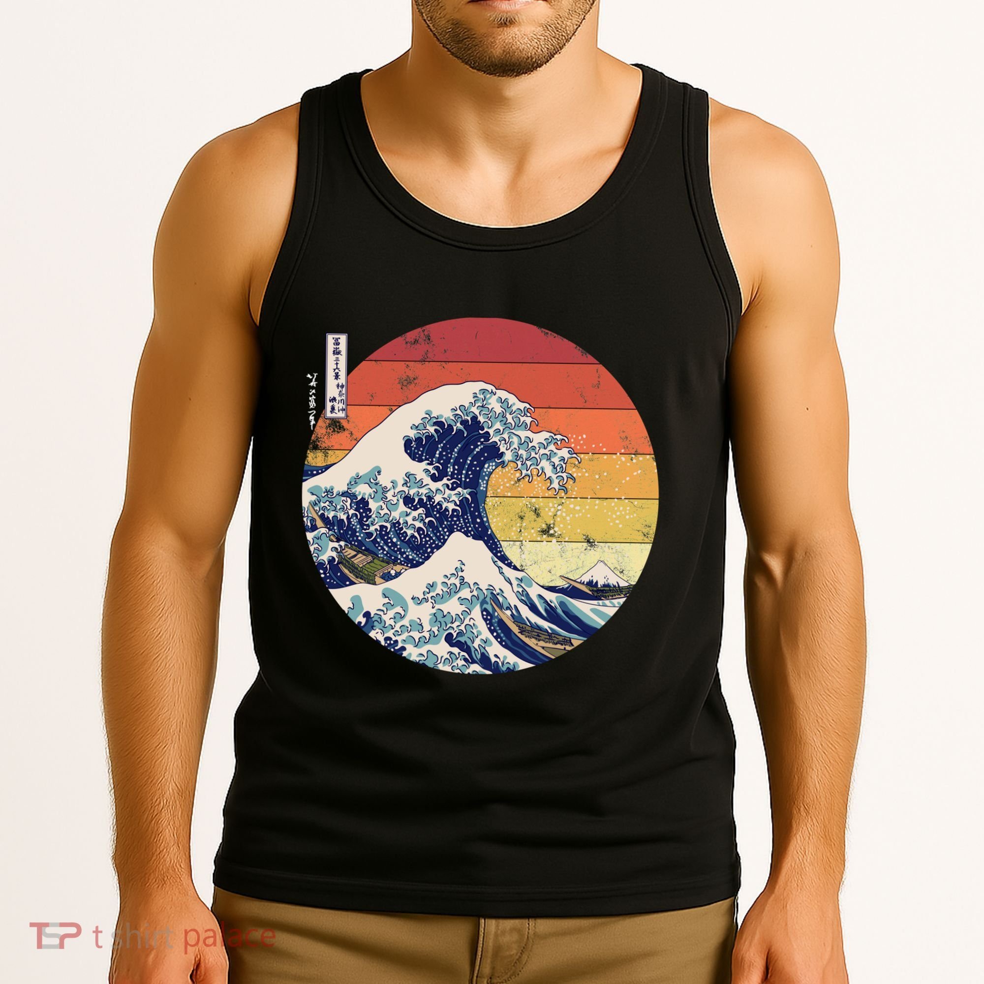 The Great Wave Kanagawa Hokusai Japanese Retro Tank Top