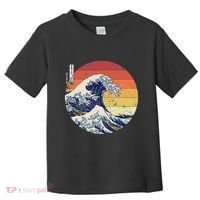 The Great Wave Kanagawa Hokusai Japanese Retro Toddler T-Shirt thumb 0