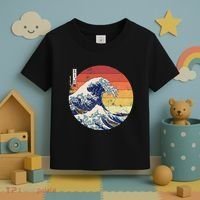 The Great Wave Kanagawa Hokusai Japanese Retro Toddler T-Shirt thumb 3