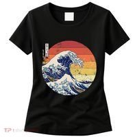 The Great Wave Kanagawa Hokusai Japanese Retro Women's T-Shirt thumb 0