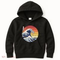 The Great Wave Kanagawa Hokusai Japanese Retro Kids Hoodie thumb 0