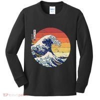 The Great Wave Kanagawa Hokusai Japanese Retro Kids Long Sleeve Shirt thumb 0