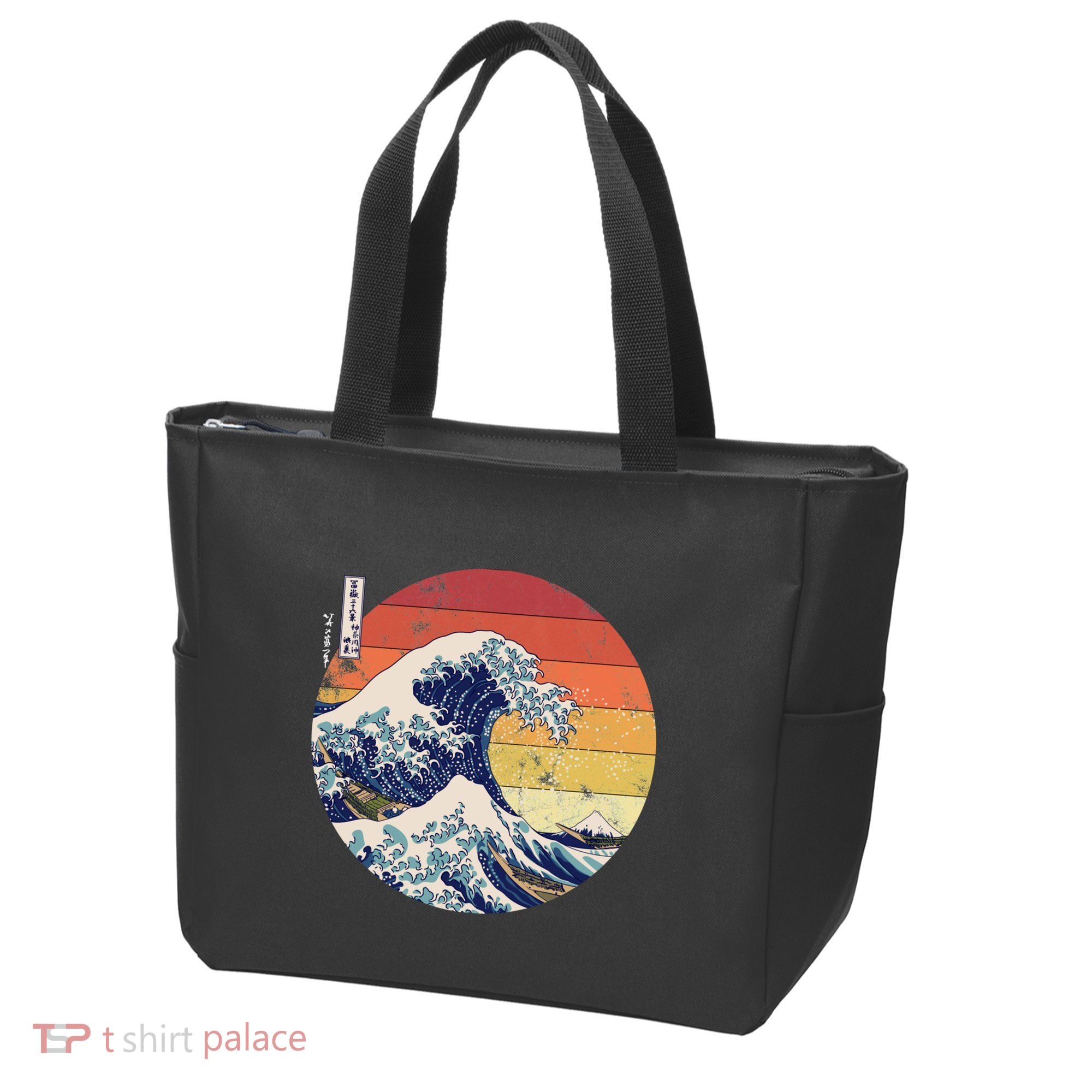 The Great Wave Kanagawa Hokusai Japanese Retro Tote Bag