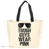 Tough Guys Wear Pink Tote Bag thumb 0