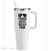 Tough Guys Wear Pink 40oz Vacuum Insulated Stainless Steel Travel Tumbler thumb 0