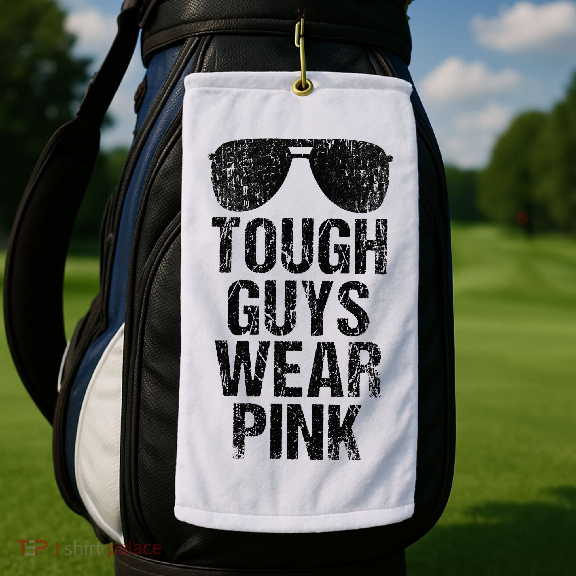 Tough Guys Wear Pink Golf Towel