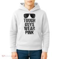 Tough Guys Wear Pink Kids Hoodie thumb 4