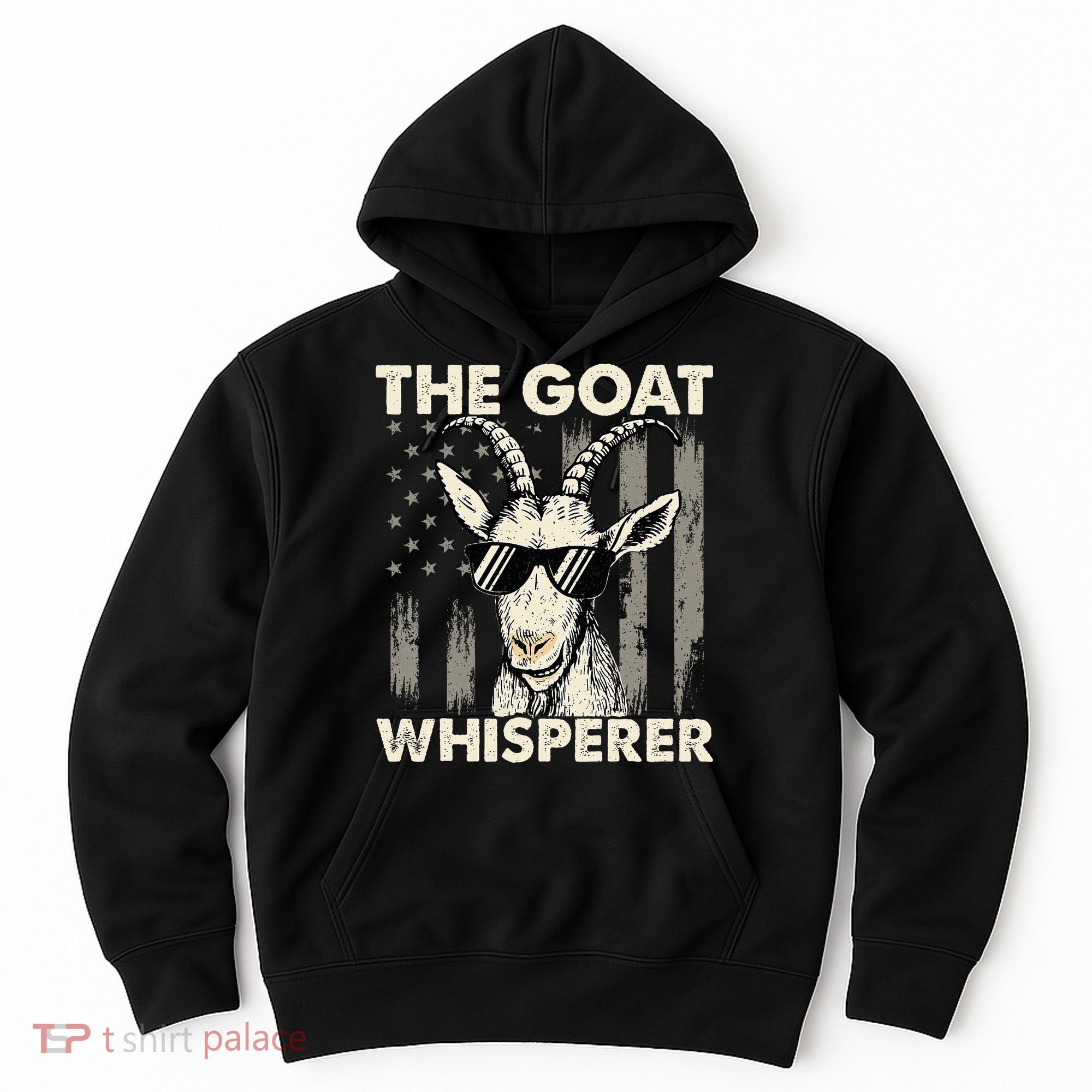 The Goat Whisperer USA American Flag Farm Hoodie