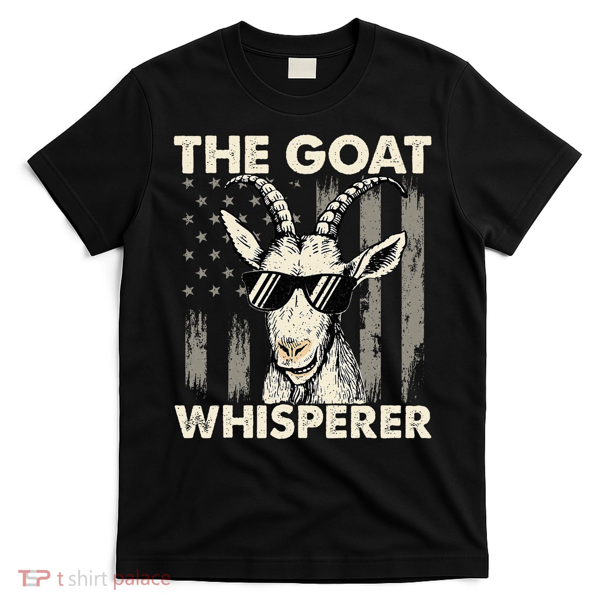 The Goat Whisperer USA American Flag Farm T-Shirt