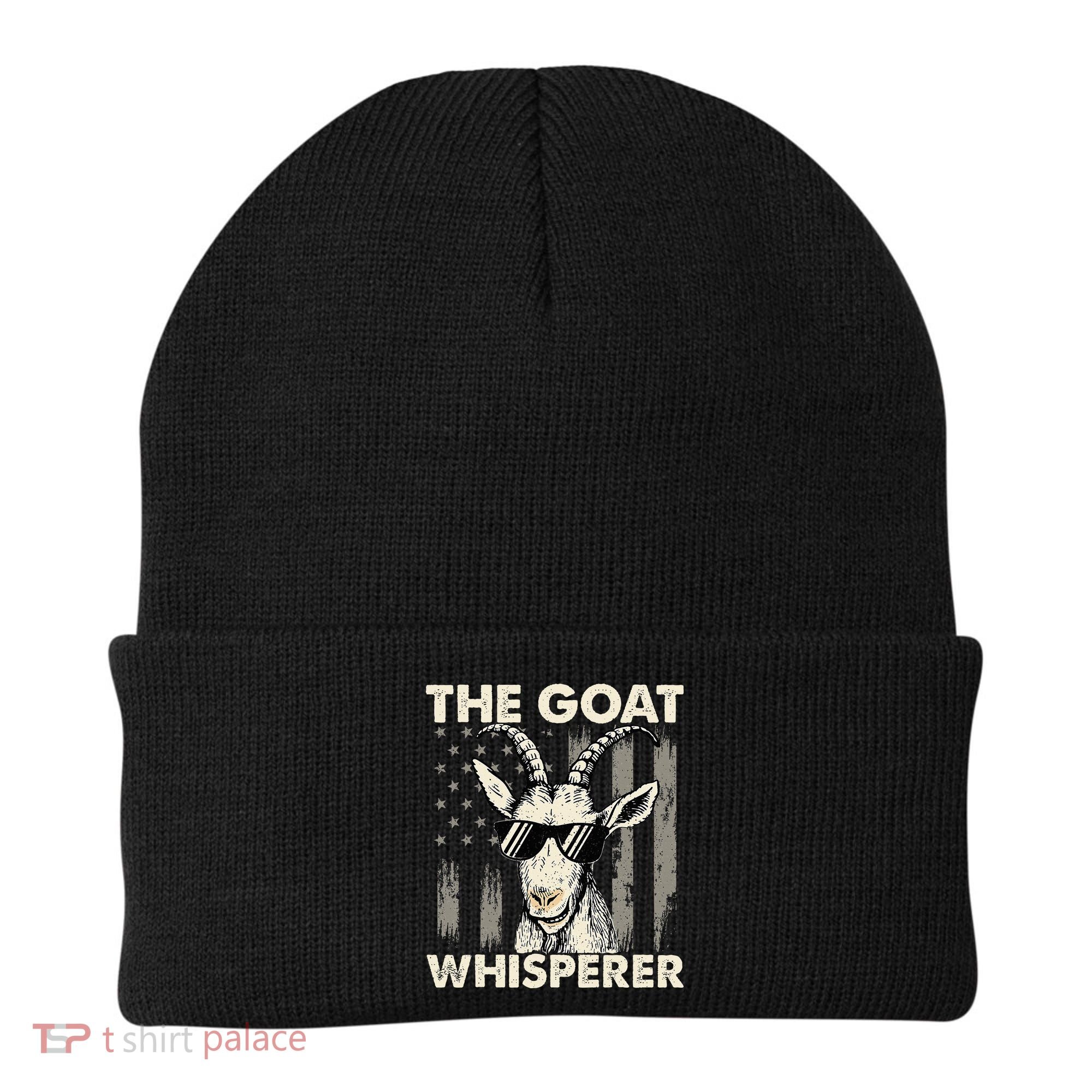 The Goat Whisperer USA American Flag Farm Beanie