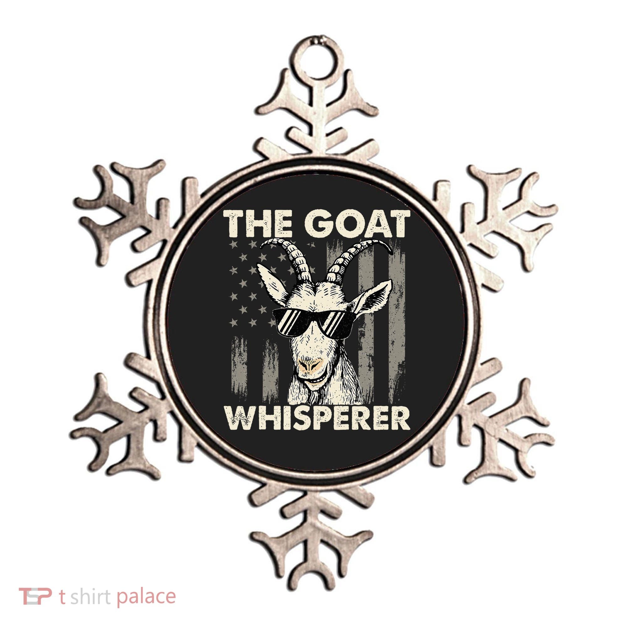 The Goat Whisperer USA American Flag Farm Ornament