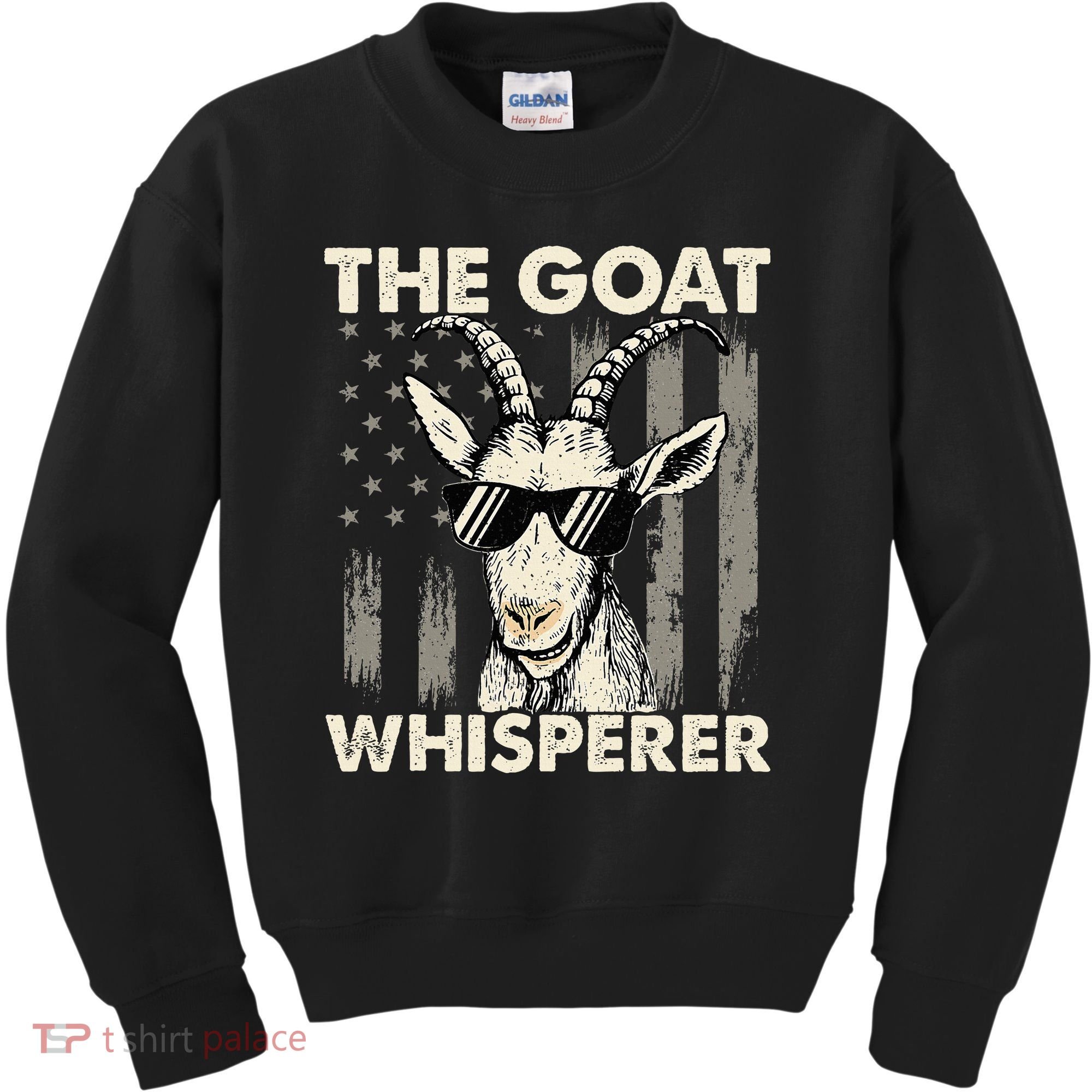 The Goat Whisperer USA American Flag Farm Kids Sweatshirt