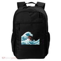 The Great Wave Off Kanagawa Samurai Surfing Cool Gift Japan Surf Gift Backpack thumb 0