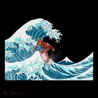 The Great Wave Off Kanagawa Samurai Surfing Cool Gift Japan Surf Gift Coffee Mug thumb 5