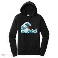The Great Wave Off Kanagawa Samurai Surfing Cool Gift Japan Surf Gift Women's Hoodie thumb 0