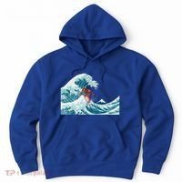 The Great Wave Off Kanagawa Samurai Surfing Cool Gift Japan Surf Gift Hoodie thumb 0