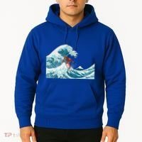 The Great Wave Off Kanagawa Samurai Surfing Cool Gift Japan Surf Gift Hoodie thumb 2