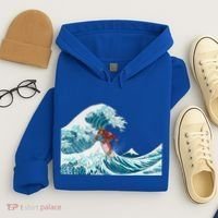 The Great Wave Off Kanagawa Samurai Surfing Cool Gift Japan Surf Gift Hoodie thumb 4