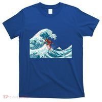 The Great Wave Off Kanagawa Samurai Surfing Cool Gift Japan Surf Gift T-Shirt thumb 0